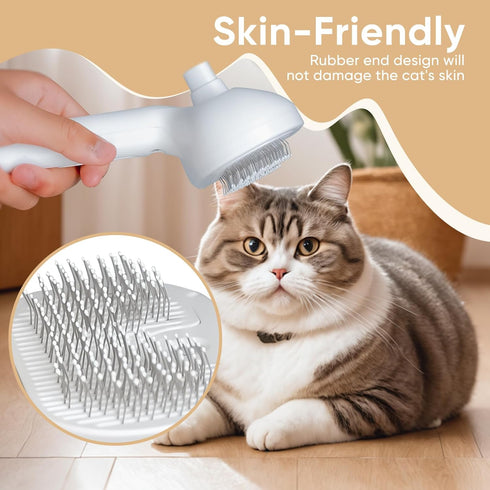 3-in-1 Cat Steam Brush Pet Grooming & Shedding Comb with Gentle Steam Spray, One-Click Hair Release, Steam Pet Brush