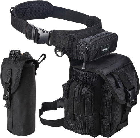 Jueachy Drop Leg Bag for Men Tactical Metal Detecting Thigh Pack with