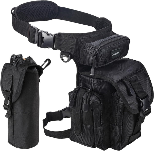 Jueachy Drop Leg Bag for Men Tactical Metal Detecting Thigh Pack with