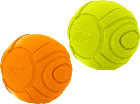 Nerf Dog Sonic Ball Dog Toys, Lightweight and Water Resistant, 2.5 Inches, Two Pack