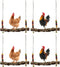Chicken Bird Swing,Chicken Perch,Natural Wooden Swing Toys,Wood Stand for Chick,Safe and Relief