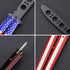 GOOD WORKER American Patriot Butterfly Trainer, Practice Balisong Knife with Dull Blade, USA Flag Design