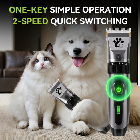 Trimmer, 2-Speed Trimmer Coldspot Dog Clippers Cordless, Professional Cat Low Noise Dog Grooming Kit, Pet for Small