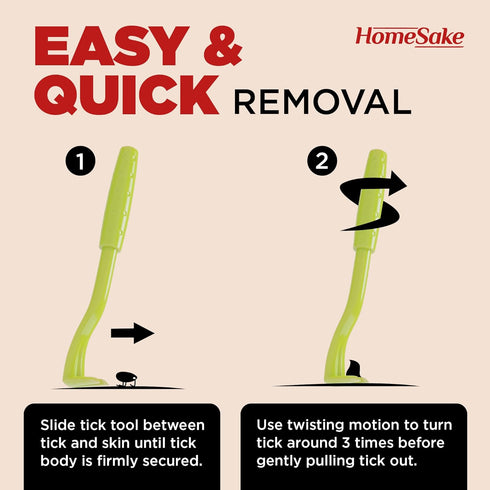 Tick Removal Tool for Dogs, Cats, and Humans, Ultra-Safe Tick Twister, Pain-Free Ticks Remover, 1 Pack of 3
