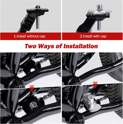 SEISSO Adjustable Bike Kickstand, Center Mount for 22/24/26 Inch Wheel Mountain and Road Bicycles