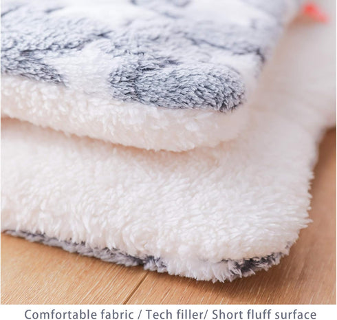 2 Pcs Pet Bed Mats, Ultra Soft Reversible Faux Lambswool Kennel Pad for Medium Small Dogs and Cats