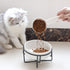 Melamine Pet Food Scoop, Comfortable Long Handle Measuring Cups for Dog, Cat, and Rabbit Food (White)