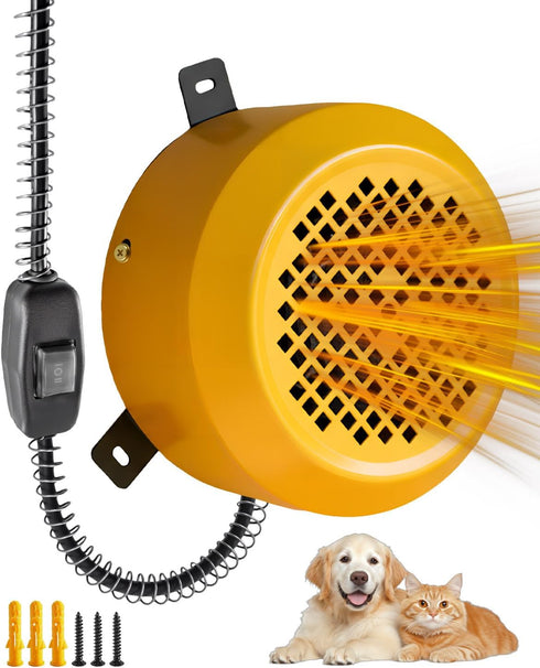 DYVBXS Dog House Heater with Adjustable 400W/800W Power, Pet Warmer for Kennels Chicken
