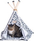 Armarkat C46 Cat Bed, One Size, White and Black, Cozy Sleeping Space for Cats