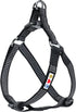 Pawtitas Dog Harness - Medium Size, Black, Adjustable, Reflective Vest for Senior Dogs and Puppies