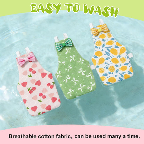 3-Packs Bird Diaper Flight Suit, Lightweight Reusable Washable Elastic-Straps Parrot Clothes for Peony/Monk Parakeet