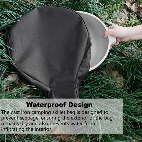 Cast Iron Skillet Bag Camping Cookware Organizer Multi Cooking Utensils Container Iron Pan Storage Bag Outdoor Camping
