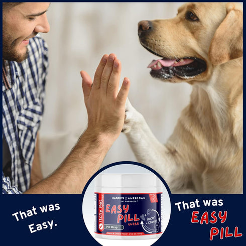 Easy Pill Ultra Pet Treat Wrap, Hypoallergenic Pocket for Dogs and Cats, Peanut Butter and Cheese Flavor
