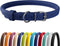 CollarDirect Rolled Leather Dog Collar, Soft Padded Round Puppy Collar, Handmade Genuine Leather for Small, Large Dogs,