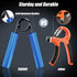 Grip Strength Trainer 4 Pack,50LB-200LB Metal Hand Grip Strengthener,Non-Slip Heavy-Duty Forearm Exerciser,Hand Gripper for Muscle Building and Hand Rehabilitation Exercising by ZEAGUS