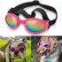QUMY Dog Sunglasses - Goggles for Medium Large Breed Dogs, Pink, with Adjustable Strap for Protection