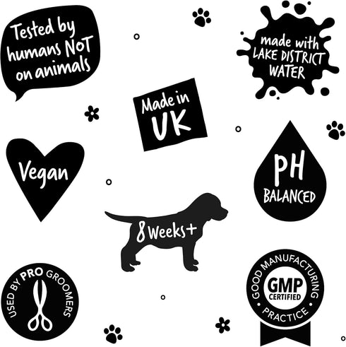 Oatmeal & Aloe Vera Dog Shampoo, Professional Vegan Pet Shampoo & Conditioner for Smelly Dogs