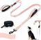 PuppyDoggy Dog Leash for Large Medium Dogs, 6 ft Reflective Stitching with 2 Traffic Padded Handles for Training