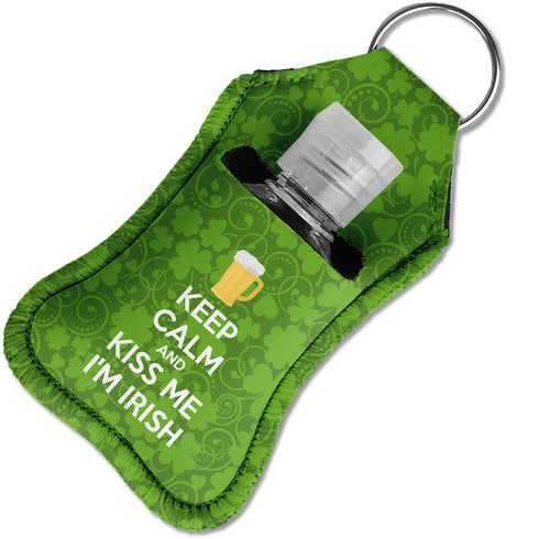 Kiss Me I'm Irish Hand Sanitizer & Keychain Holder - Small