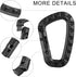 Tactical Carabiner Keychain - 12/15/16 Pack Hard Polymer Carabiners D Rings for Outdoor Travelling Camping