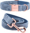 ARING PET Velvet Dog Collar and Leash Set, Soft & Comfy, Adjustable for XS Dogs