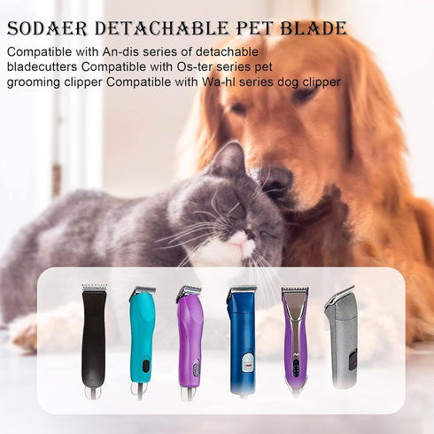 #4FC Clipper Blade for Dog Grooming, Compatible with Andis and Wahl/Oster Clippers, Detachable Carbon Steel