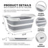 Gigco21 Collapsible Pet Bathtub with Water Drainage Hole and Plug - Foldable Plastic Basket, Wash Basin, Washing