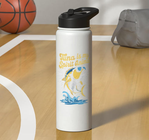 Tuna Fish Tuna Lovers Tuna Is My Spirit Animal Stainless Steel Insulated Water Bottle