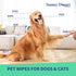 Pet Wipes 80 Count, Dog and Cat Cleaning Deodorizing Wipes, 8 x 8 Inch Grooming Wipes for Body, Paws, and Ears