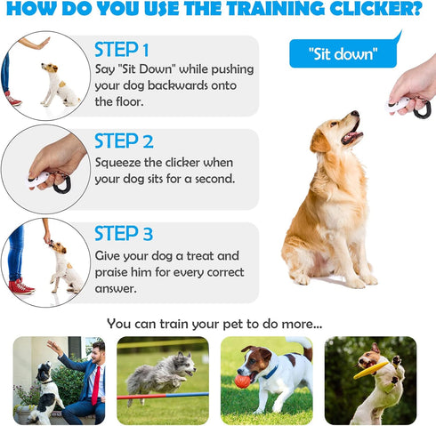 Dog Training Clicker with Wrist Strap - OYEFLY Durable Lightweight Easy to Use, 2-Pack for Cats, Puppy, Birds