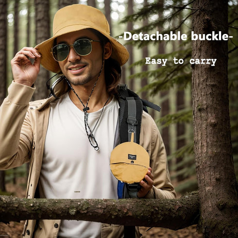 Waterproof Bucket Rain Hat, Outdoor Fishing Hat for Men Women, Foldable UV Protection Sun Hat for Summer Beach Hiking