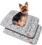 Dog Crate Mat (24" X 18") 2 Pack, Soft Bed Mat with Cute Prints, Anti-Slip Bottom, Personalized Dog Crate Pad, Machine