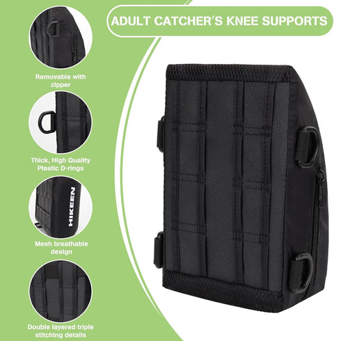 Hikeen Knee Savers for Catchers, Catcher Knee Pads for Baseball Softball with Removable Sponge Block