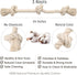 Barida Natural White Cotton Tough Rope Dog Toy, Non-Toxic Interactive Chew Toy for Medium Large Dogs