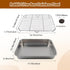 Box,304 Rabbit Litter Box Stainless Steel Gird Rabbit Litter Stainless Steel Sifting Tray with &Non-Slip Feet