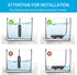 YukiHalu Mini Fish Tank Heater 25/50/100/150W with Protective Cover, Digital Display, Adjustable Temperature for 5-30