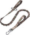 EXCELLENT ELITE SPANKER Bungee Dog Leash, Tactical Nylon Adjustable No Pull Leads Rope with 2 Control Handles