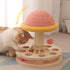 2 Cat Scratching Post with Hanging Ball,Cat Turntable Ball Toy,Cat Mushroom Sisal Scratcher,Kitten Layer Wooden Track
