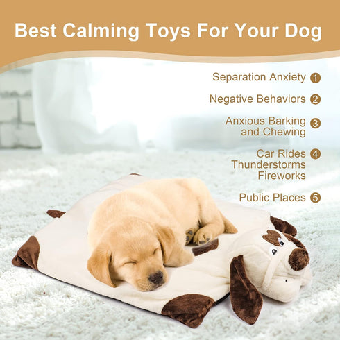 Heartbeat Toy for Puppy, Plush Toy for Anxiety Relief and Behavioral Training Aid, Calming Sleeping Soother