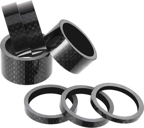 Sumind 11 Pieces Bike Carbon Fiber Headset Spacer - Bicycle 1-1/8 Inch, 7 Size