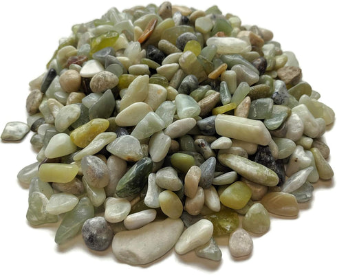 3/8" (2-lb Natural Decorative Polished Jade Pebbles Gravel Size Bag)