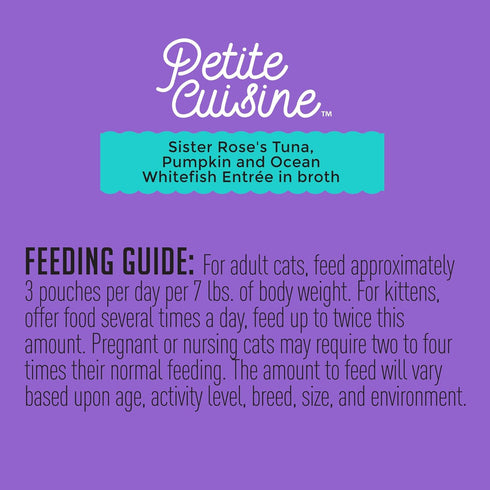 Petite Cuisine Grain Free Wet Cat Food, Sister Rose's Tuna, Pumpkin & Ocean Whitefish, 24 Cans 2.8 oz
