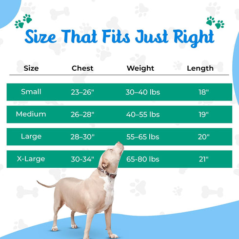 Summer Tooth & Honey Dog Vest Shirt Lightweight Sleeveless Clothing for Pitbulls Large Breeds, Soft Anxiety Shirt