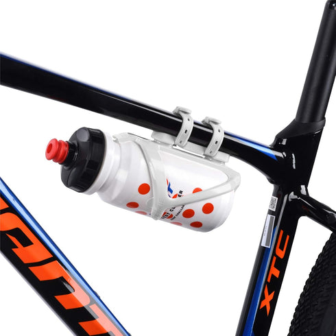 Plastic Bicycle Bottle Cages, Bike Bottle Holder with Cage Mounting Base (White)