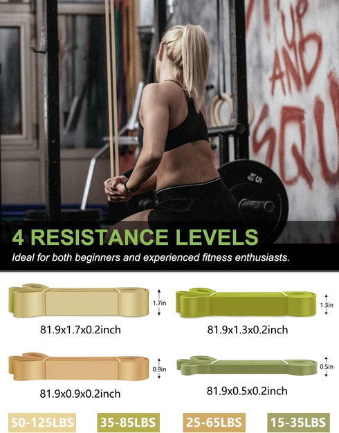 WHATAFIT Resistance Bands, Heavy Duty Exercise Bands for Men and Women, Pull Up Assistance for Home Gym