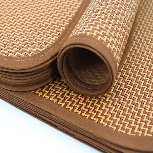 2 Pack Cat Cooling Mat, Self Cool Pad for Summer, Bamboo Rattan Woven Sleeping Rest Mats for Pets, 35x50cm