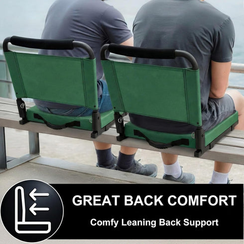 Siuzon Stadium Seats for Bleachers with Back Support, Folding Bleacher Seat for Sports Games, Concerts Floor Sport