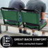 Siuzon Stadium Seats for Bleachers with Back Support, Folding Bleacher Seat for Sports Games, Concerts Floor Sport