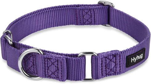 Hyhug Pets Premium Upgraded Heavy Duty Nylon Anti-Escape Martingale Collar for Pup Dogs, Comfy Safe Training (Small,