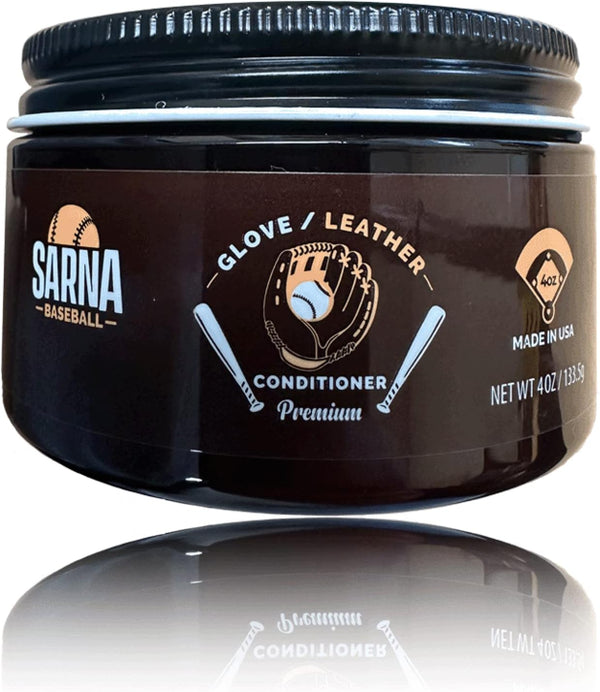 Glove Leather Conditioner Cream - 4.0 oz, Use on Baseball & Softball Gloves, Other Leather Sports Equipment, Made in USA